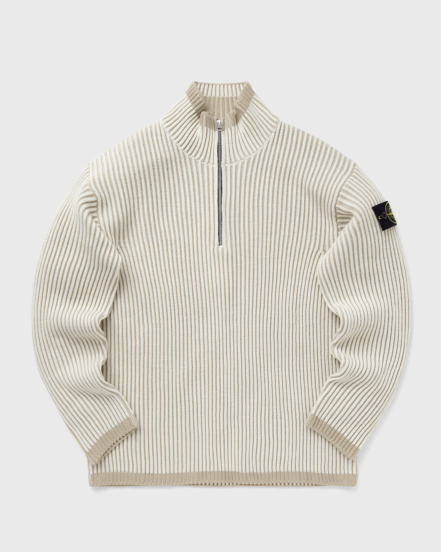 Суитчър Stone Island VANISÉ FULL RIB RWS WOOL HALF ZIP SWEATER Бяло | 8115516C1.V0099, 0