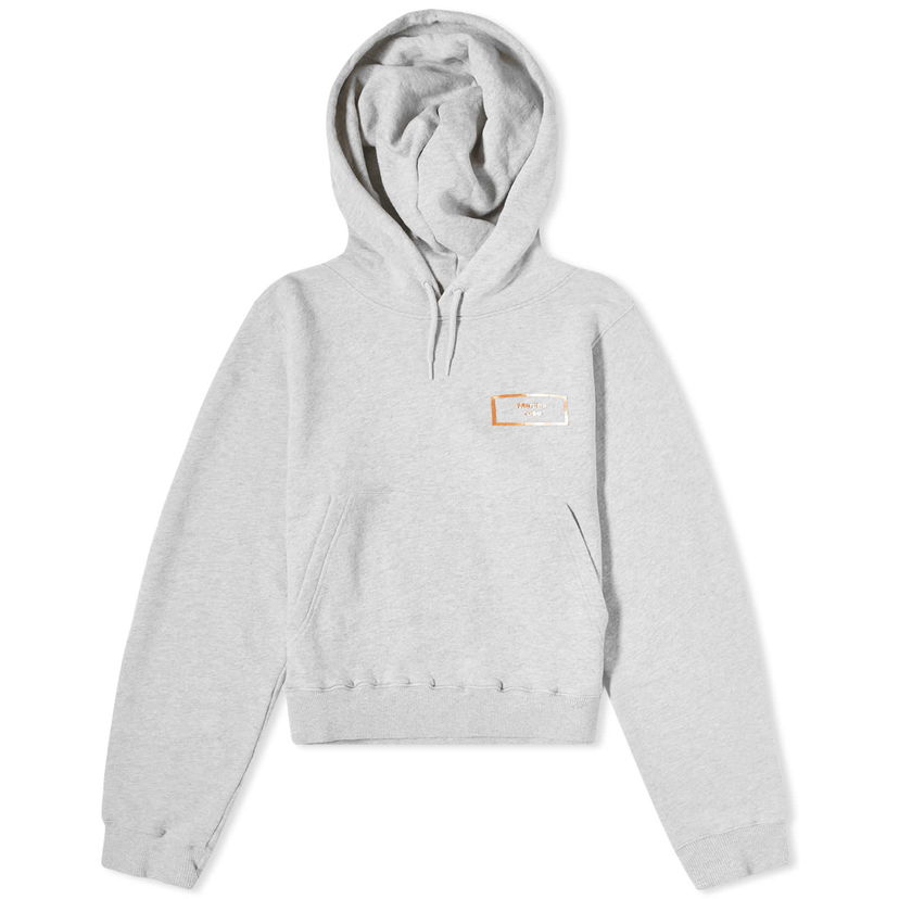 Суитчър Martine Rose Shrunken Logo Hoodie Сиво | CMRSS24-625A