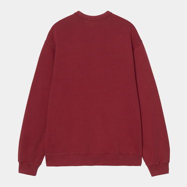 Суитчър Carhartt WIP Faded Pond Corps Sweatshirt heavy stone wash Бургунди | I036065_9, 1