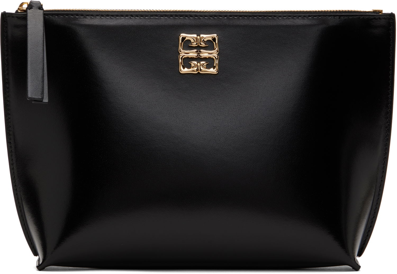 Дамска чанта Givenchy Black Leather 4G Pouch Черно | BB60NSB13A001, 0