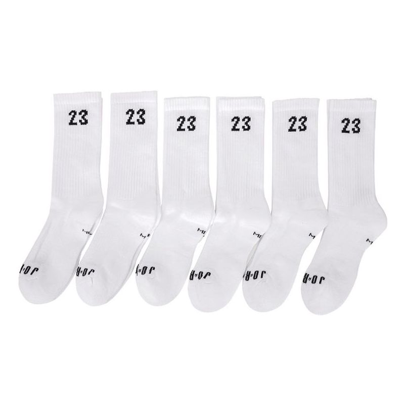 Чорапи Jordan Jordan Numeric Athleisure Socks 6 Pairs Бяло | DH4287-100