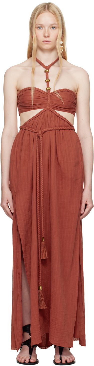 Pокля ISABEL MARANT Isabel Marant Justine Maxi Dress Червено | RO0782FA-C2J11I, 0