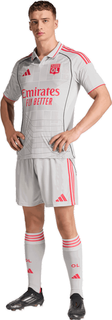 Фланелка adidas Originals Olympique Lyon 3rd Jersey 2025/26 Бяло | jd1389, 4