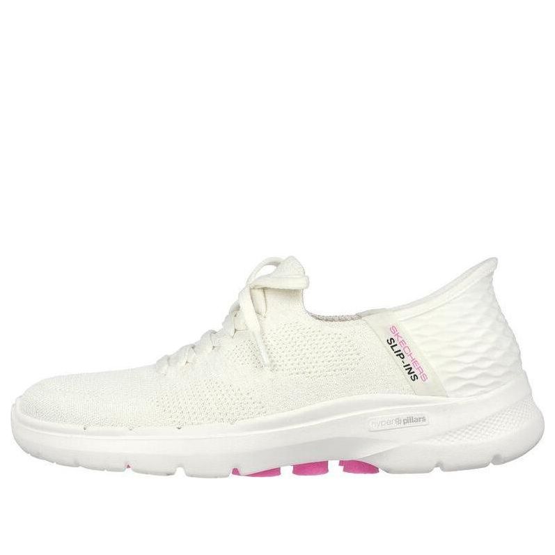 Кецове и обувки Skechers Go Walk 6 Lace Up Бяло | 124568-OFWT, 0