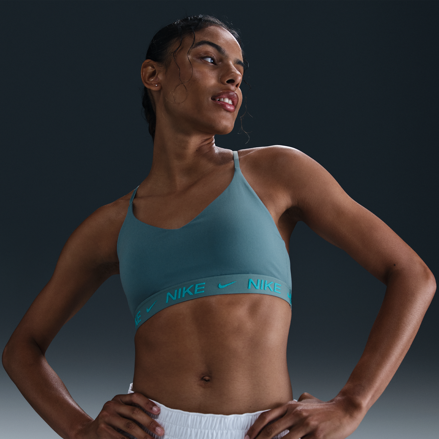 Сутиен Nike Nike Indy Padded Light-Support Adjustable Sports Bra Зелено | FD1062-006, 0