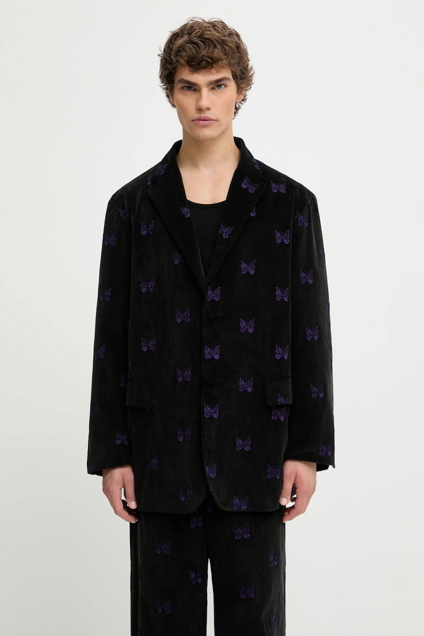Яке Needles Needles Papillon Embroidered Corduroy Blazer Черно | RW108