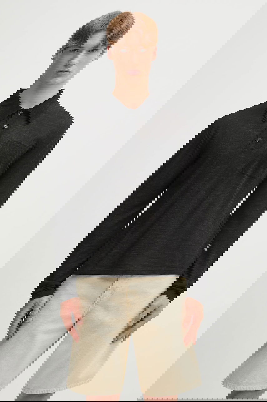 Поло тениска Maison Margiela MM6 Maison Margiela Long Sleeve Polo Shirt Черно | SH2GL0004.M20123.899, 0