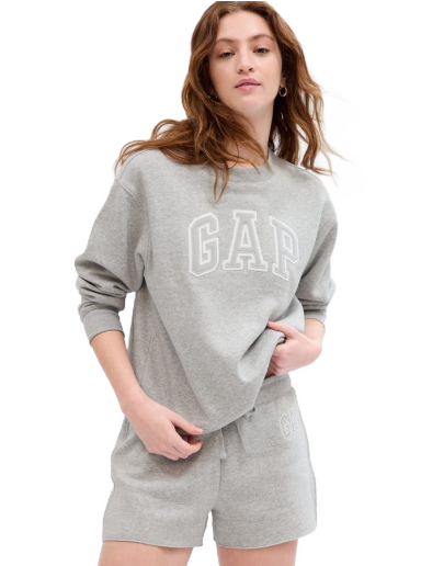 Пуловер GAP Heritage Crewneck Сиво | 554936-02