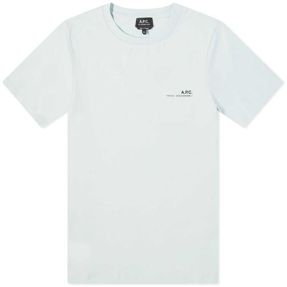 Тениска A.P.C. Logo Tee Синьо | COEOP-F26012-IAS, 0