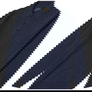 Пуловер BEAMS Plus Knit Polo Shirt, Size Large Тъмно синьо | 3812-0004-103-79, 0