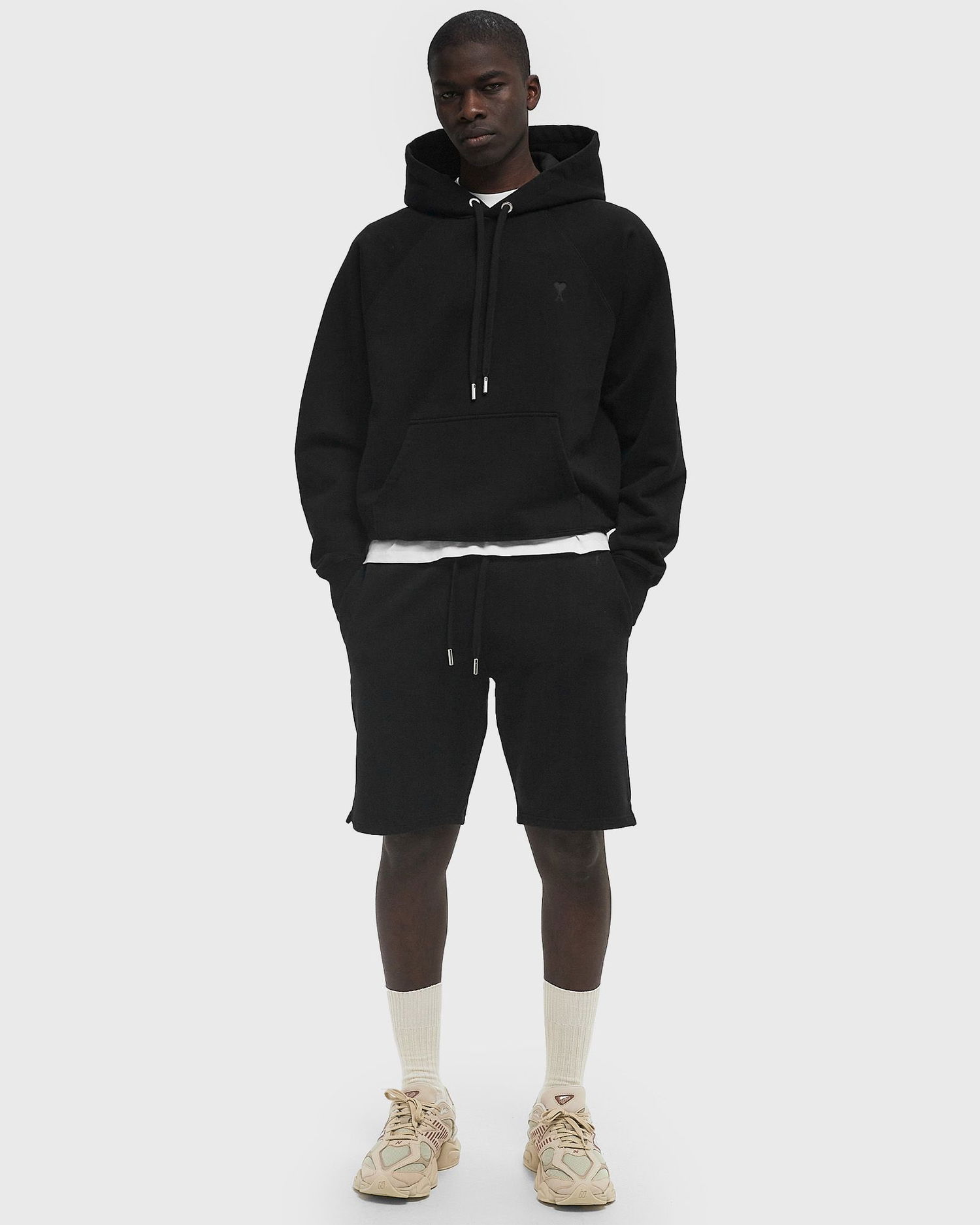 Къси панталони AMI AMI Paris Straight ADC Dye Sport Shorts XXL Черно | HSO674.747-001, 1