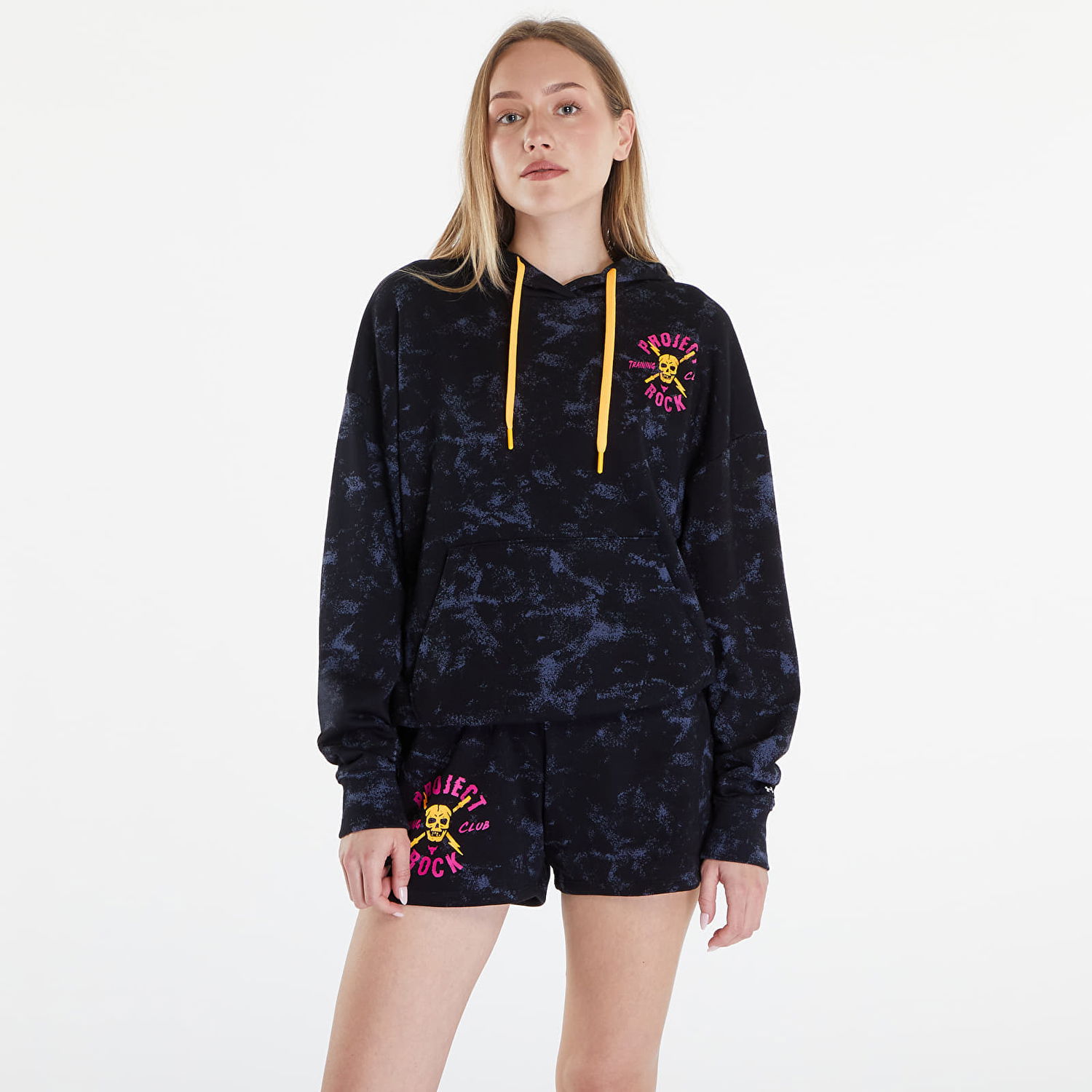 Суитчър Under Armour Project Rock W Underground Terry Hoodie Black/ Nova Orange/ Black Черно | 1382711-001, 0