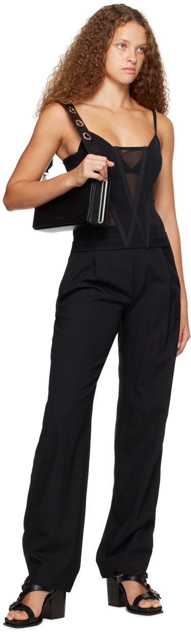 Панталони Dion Lee Black Lingerie High-Waist Dress Pants Черно | C2102R23, 3