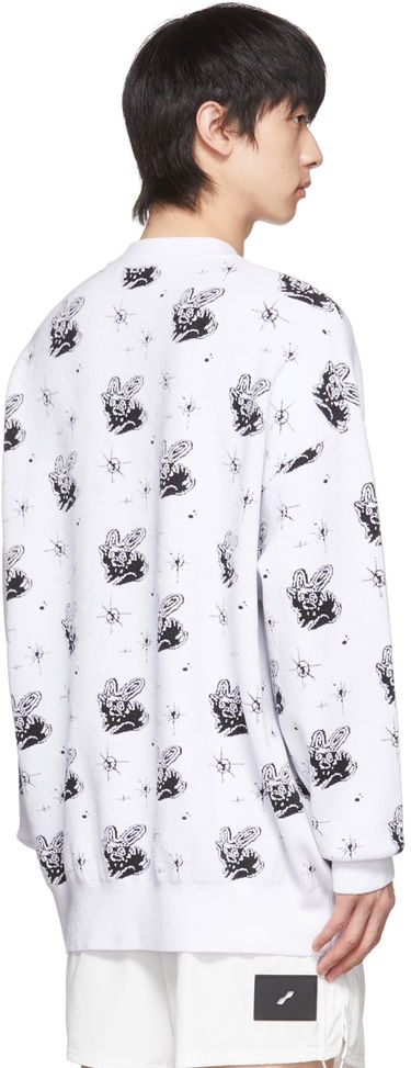 Пуловер We11done Monster Print Reversible Sweater Бяло | WD-KT1-22-651-U-WH, 2