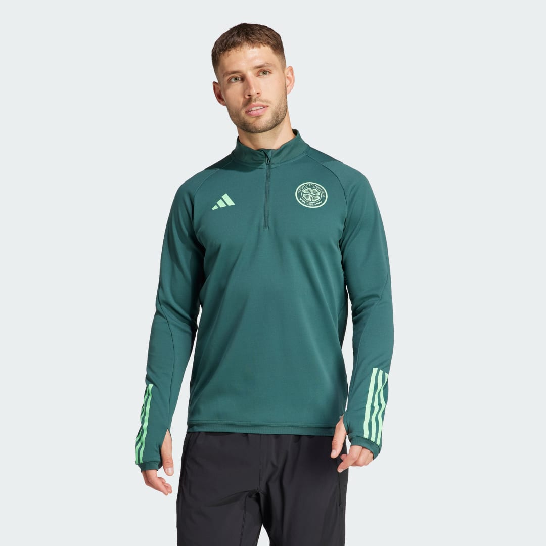 Пуловер adidas Performance Celtic FC Tiro 23 Training Quarter-Zip Top Зелено | IU4610, 0