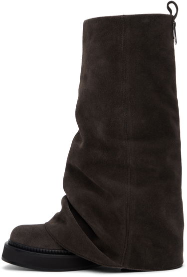 Облекло The Attico Attico Robin Suede Slouch Boots Сиво | 246WS798 L007, 2