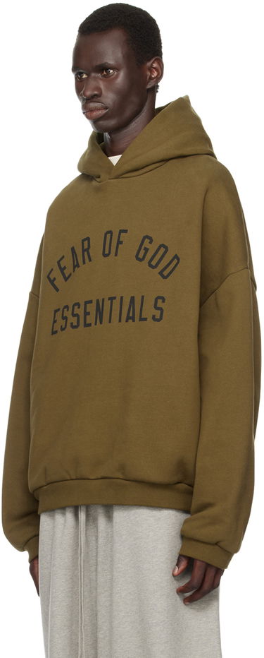 Суитчър Fear of God Essentials Printed Logo Hoodie Зелено | 192BT246254F, 3