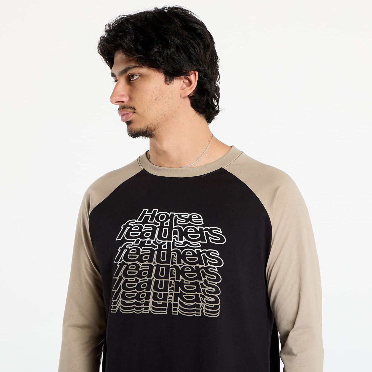 Тениска Horsefeathers Rollin Raglan T-Shirt Черно | SM1394C, 1