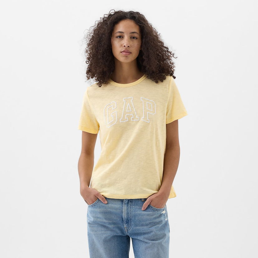 Тениска GAP Logo Slub Tee Maize Жълто | 871344-01