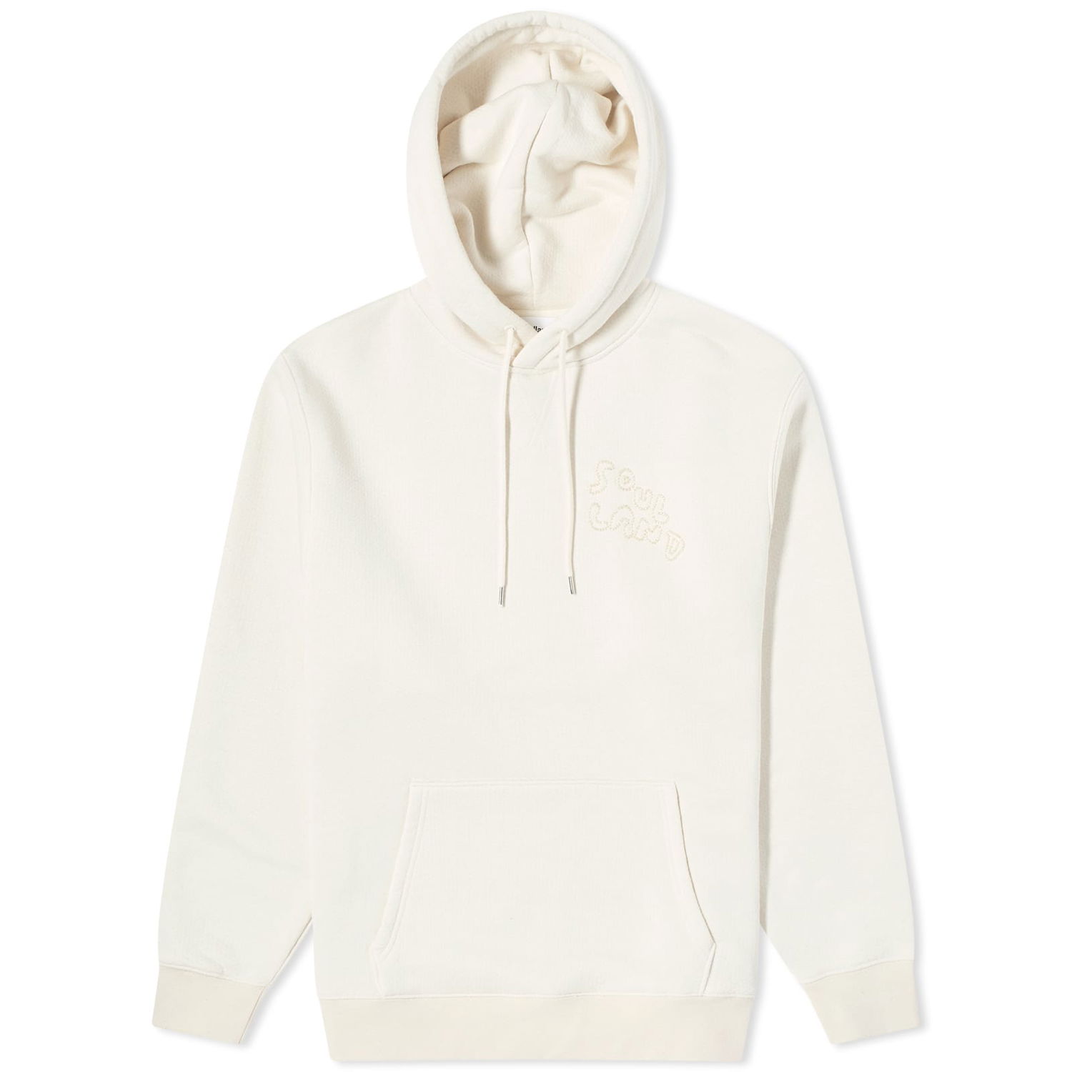 Суитчър Soulland Riko Beaded Logo Hoodie Бяло | 41118-1263-OFW, 0