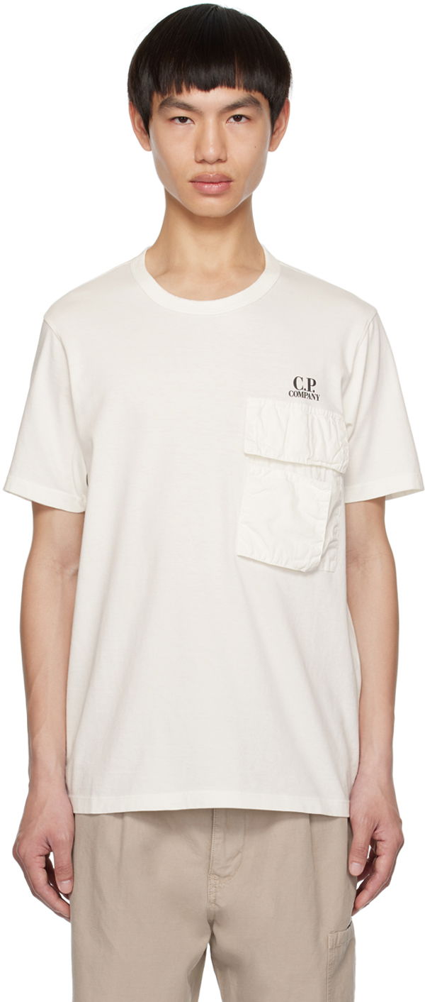 Тениска C.P. Company Printed T-Shirt Бяло | 14CMTS315A-005697G, 0