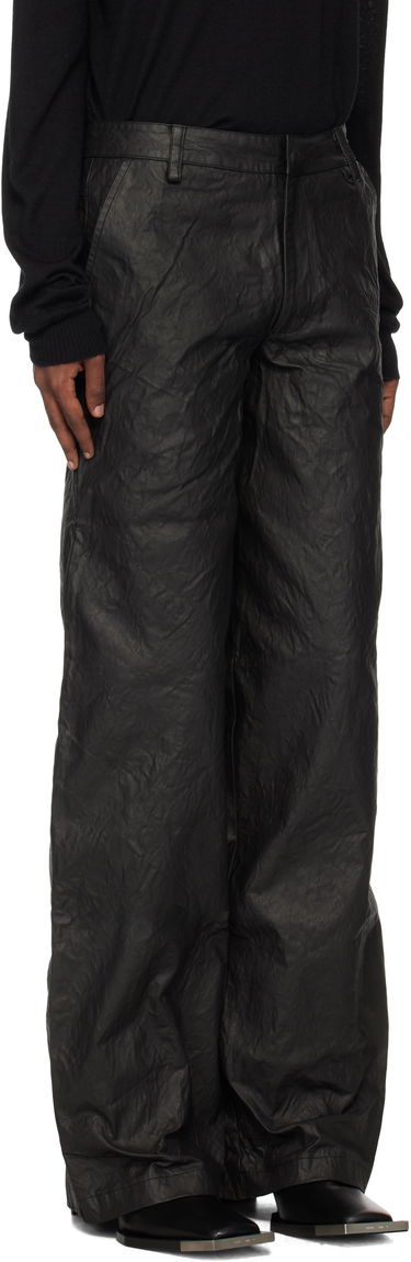 Панталони HELIOT EMIL Armada Crinkled Wide Leg Trousers Черно | AW24_M_10_178_BLK01, 1