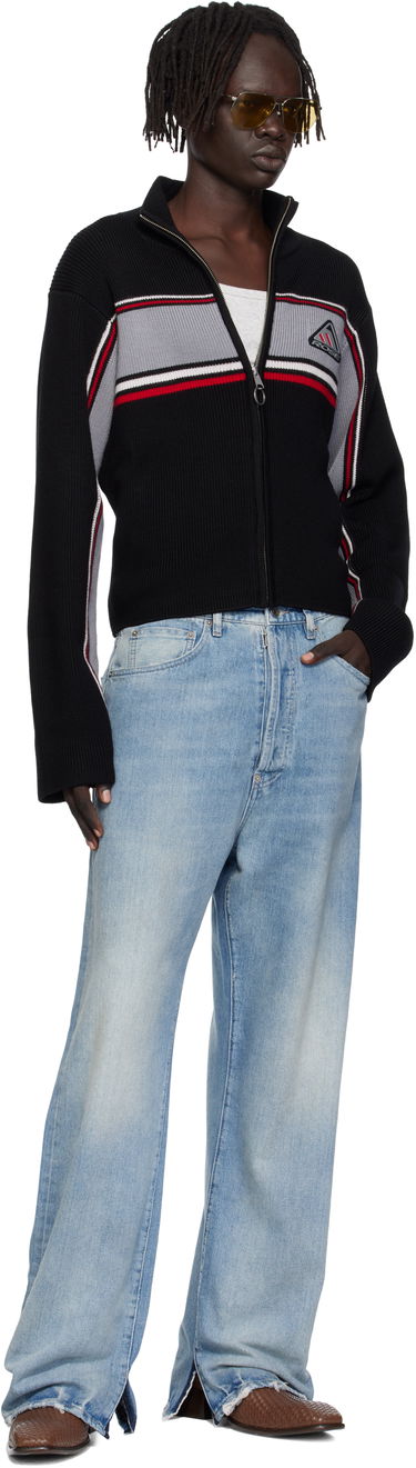 Суитчър Martine Rose Martine Rose Cropped Cable Zip-Up Sweatshirt Черно | 976YA09009, 3
