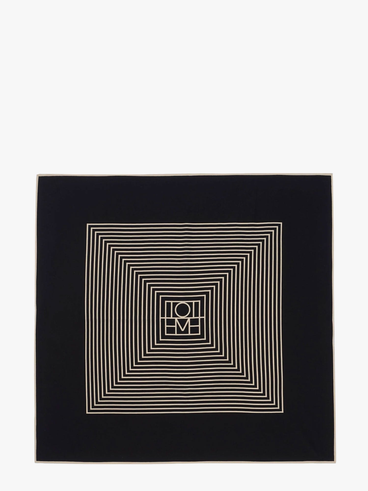 Шал TOTEME Geometric Print Silk Foulard by Черно | 211853801902, 0