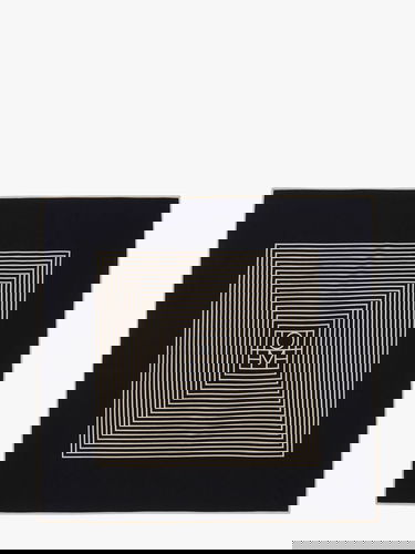 Шал TOTEME Geometric Print Silk Foulard by Черно | 211853801902, 0