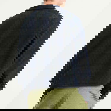 Яке BEAMS Mesh Check Shirt Jacket, Size Small Тъмно синьо | 1111-1286-147-79, 3