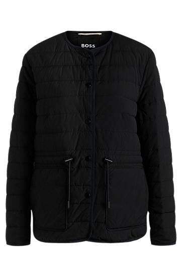 Пухо яке BOSS Padded Jacket with Drawcord Waist Черно | 50531125, 0