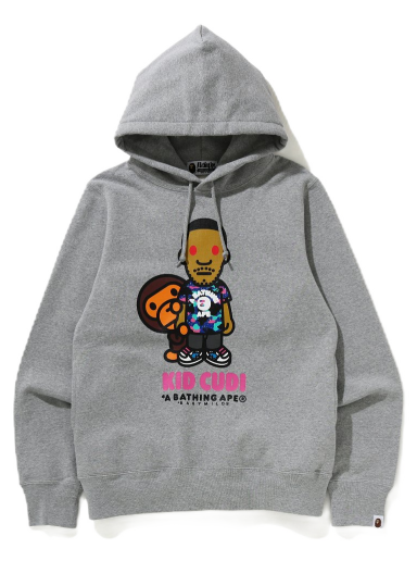 Суитчър BAPE Kid Cudi x Baby Milo Pullover Hoodie Сиво | 002PPG731901XGRA
