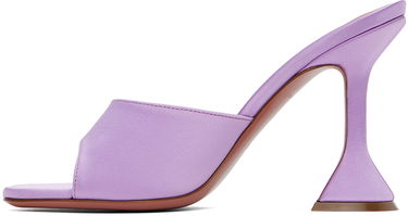 Аксесоари Amina Muaddi Amina Muaddi Lupita Slipper Heeled Sandals Лилаво | LUPITA SLIPPER CL SATIN, 2