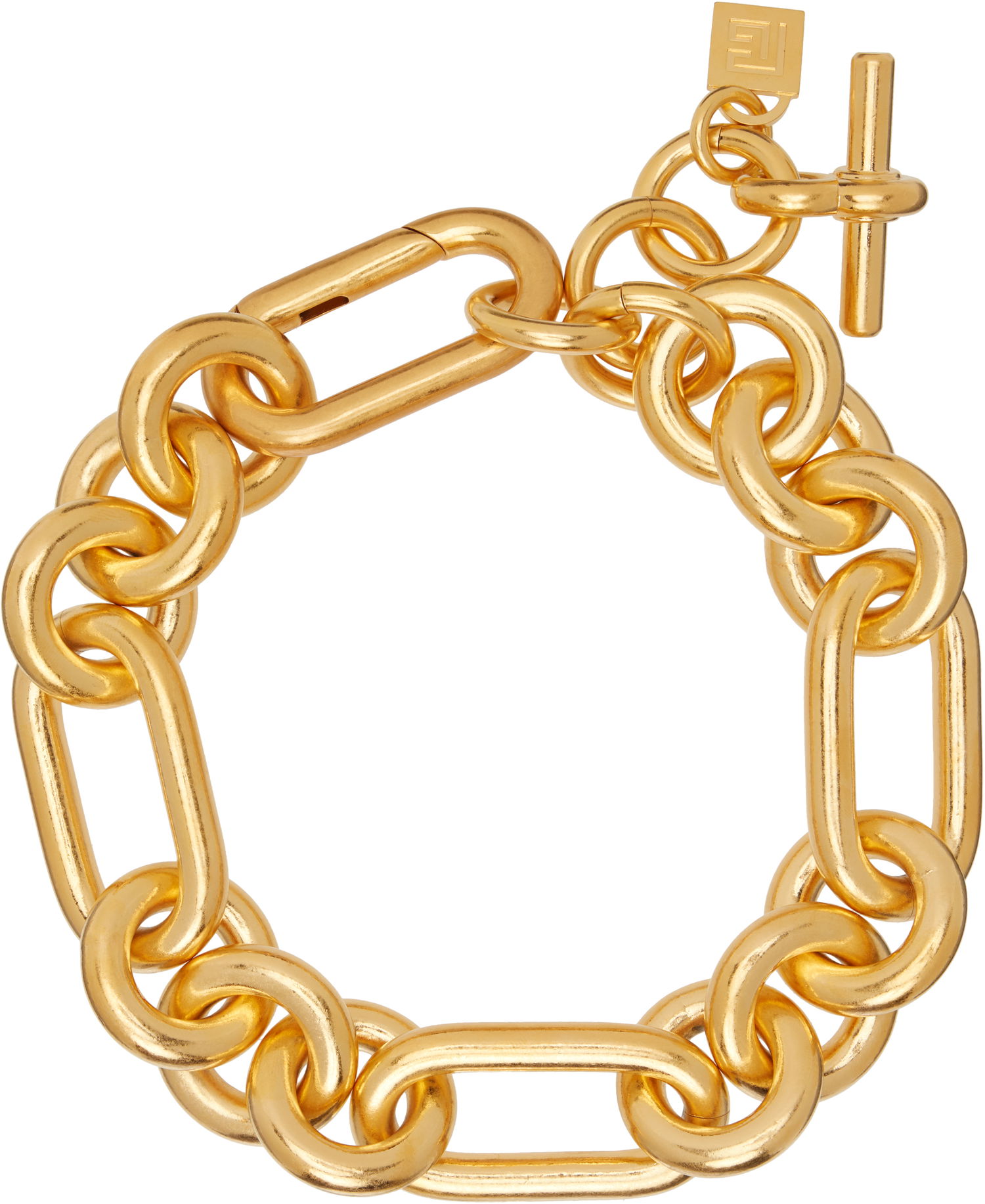 Колие Balmain Sync Brass Chain Link Toggle Clasp Necklace Металик | FN1XA536MALB, 0