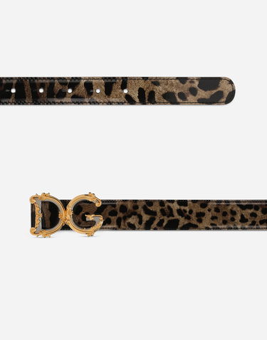 Колани Dolce & Gabbana Dolce & Gabbana DG Girls Animal Print Leather Belt Кафяво | BE1517AM568HA93M, 2