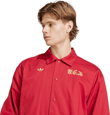 Ветровка adidas Performance FC Bayern Anniversary Coach Jacket Червено | JF0585, 4