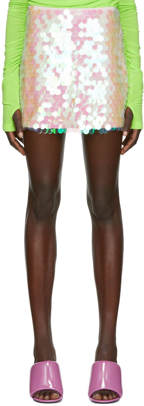 Пола Helmut Lang Helmut Lang Sequin Mini Skirt Розово | M05HW303
