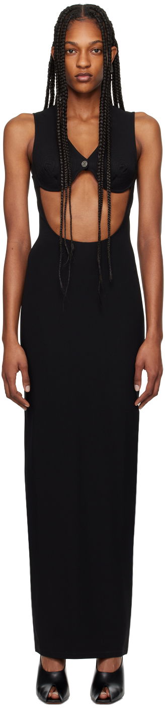 Pокля Jean Paul Gaultier Gaultier Cone Bra Maxi Dress Черно | 24/25-F-RO122-J053-00, 0