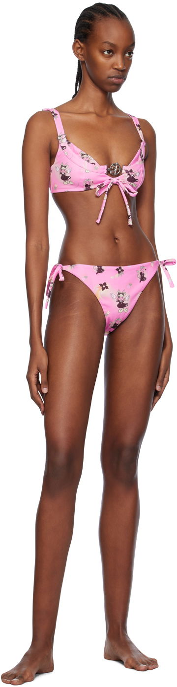 Бански Chopova Lowena Suski Print Bikini Розово | 6418, 3