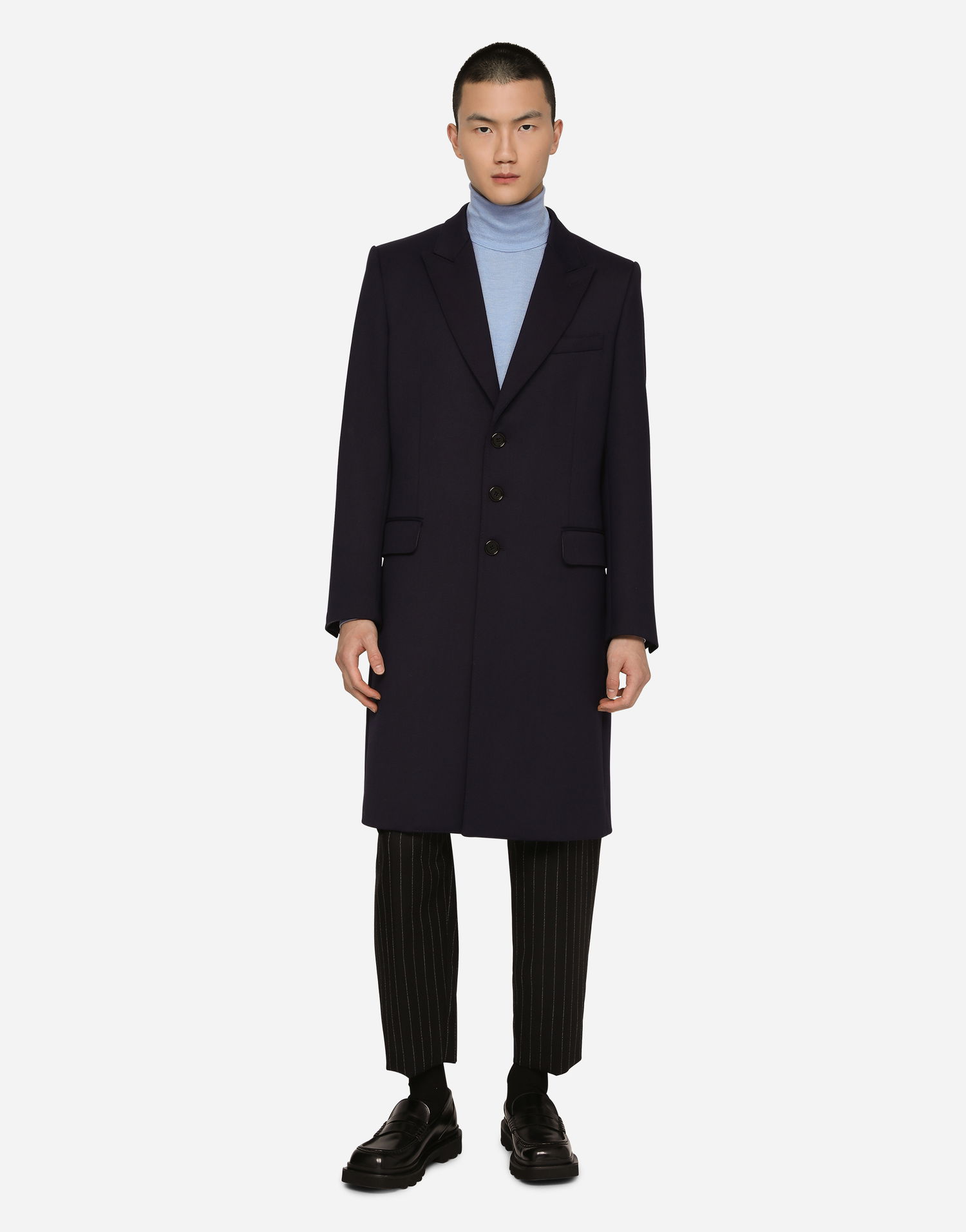 Пуловер Dolce & Gabbana Extra-fine Cashmere And Silk Turtleneck Sweater Синьо | GXL03TJDMS4B3784, 1