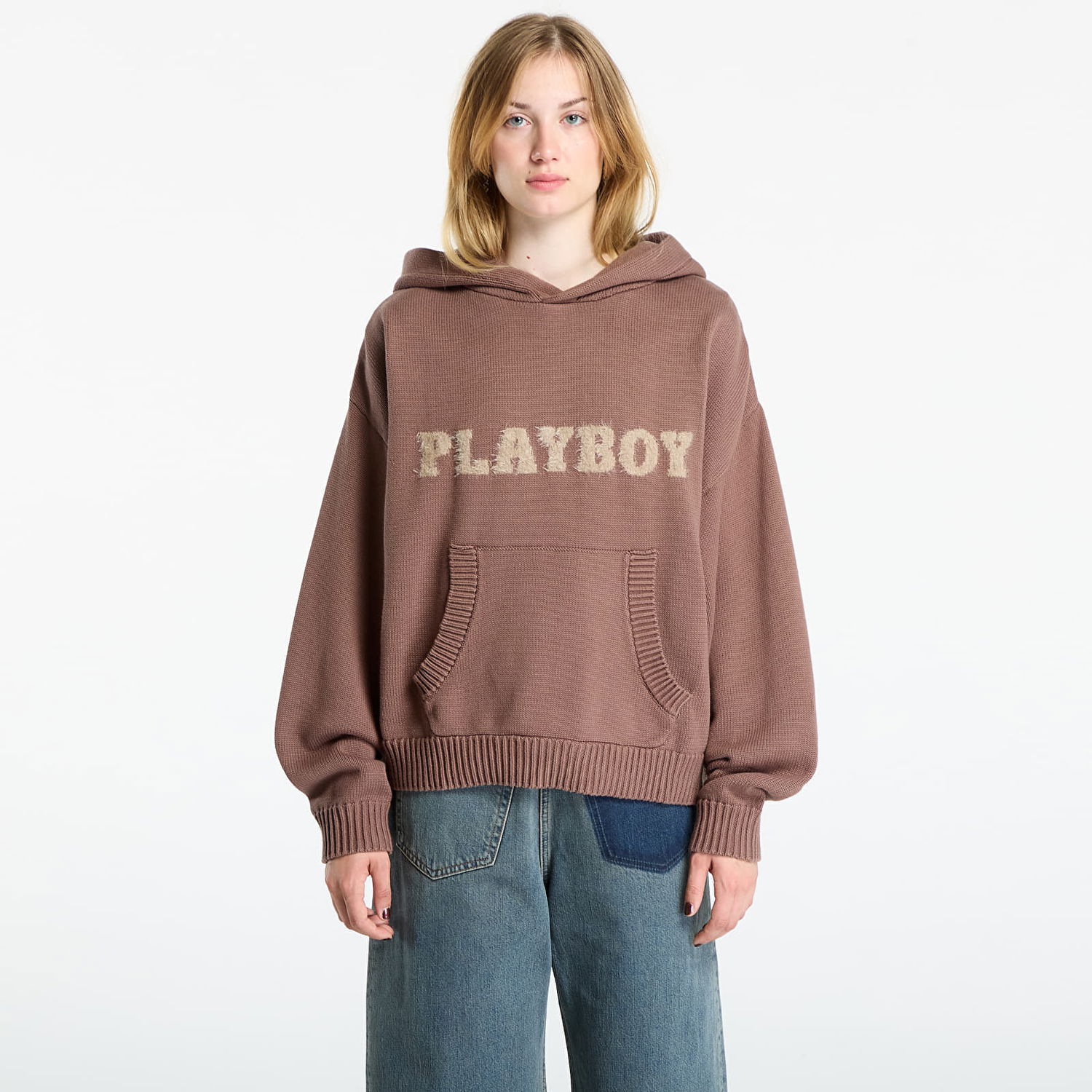 Суитчър Footshop Playboy x FTSHP Sweater Hoodie UNISEX Brown Кафяво | FTSHP_518, 1