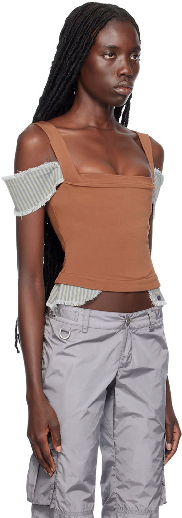 Потник Miaou Miaou Renata Corset Top Кафяво | 7091PP1COC, 1