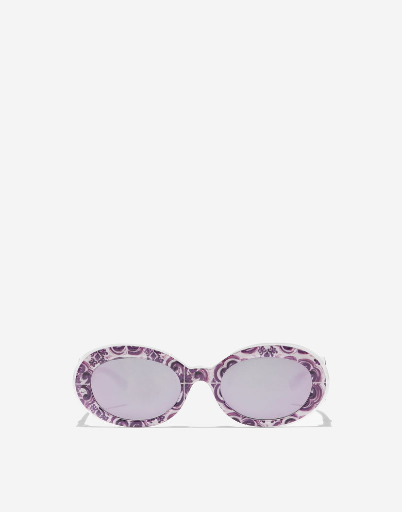 Слънчеви очила Dolce & Gabbana Dolce & Gabbana Maiolica Print Oval Sunglasses Лилаво | VG4006VP95R9V000