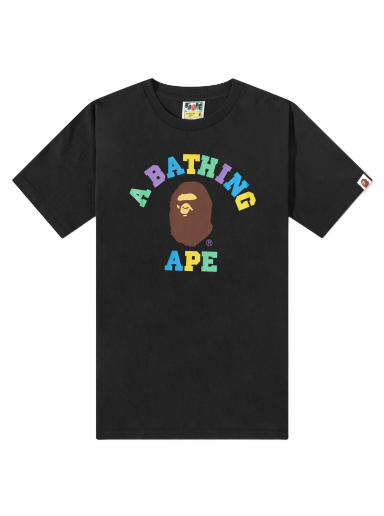 Тениска BAPE Colours College T-Shirt Black Черно | 001TEJ301016M-BLK