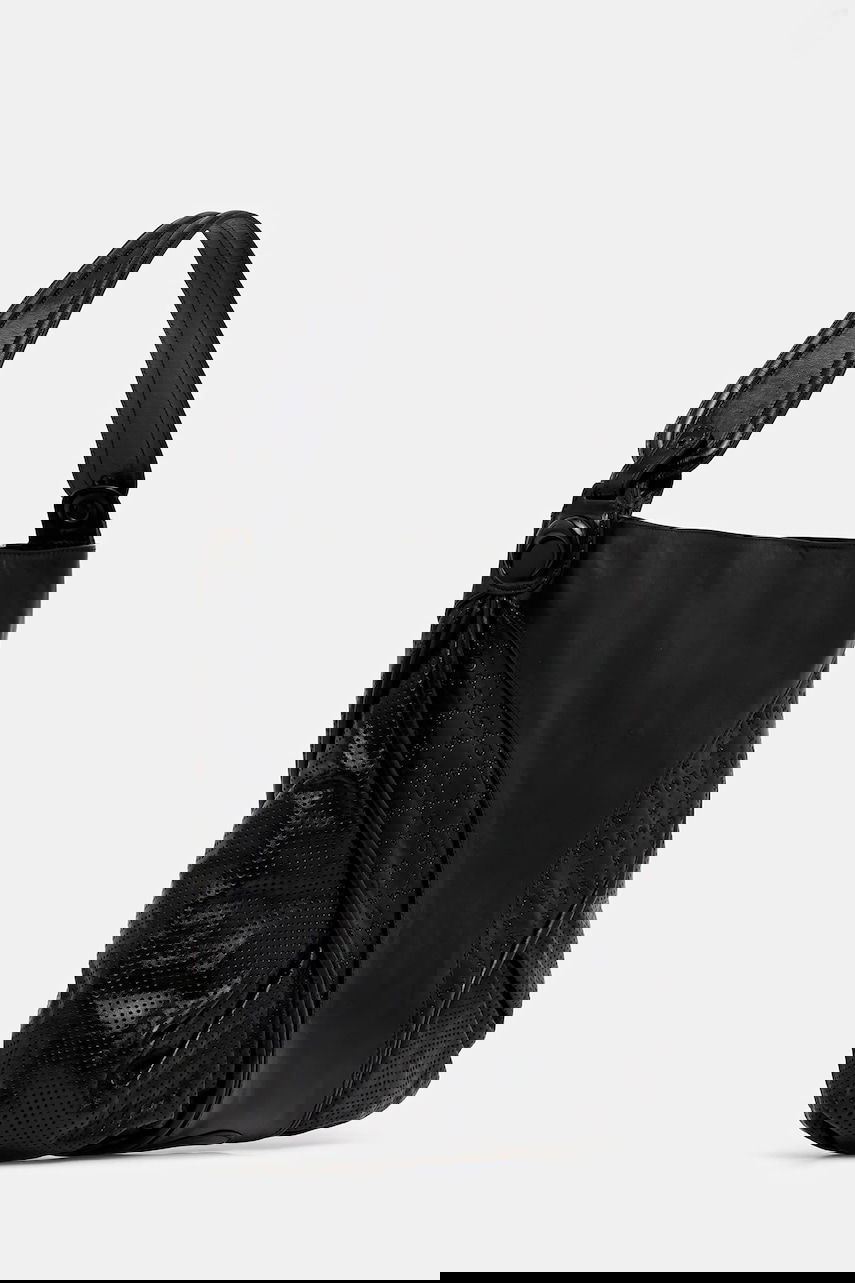 Дамска чанта Marine Serre Marine Serre Moonogram Embossed Leather Futura Tote Bag Черно | UBA005A.CLEA0051, 1
