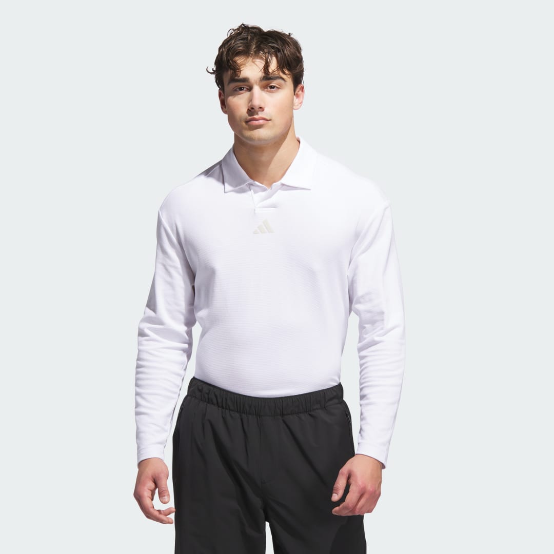 Поло тениска adidas Performance Beyond Relaxed Long Sleeve Polo Shirt Бяло | JN3037, 0