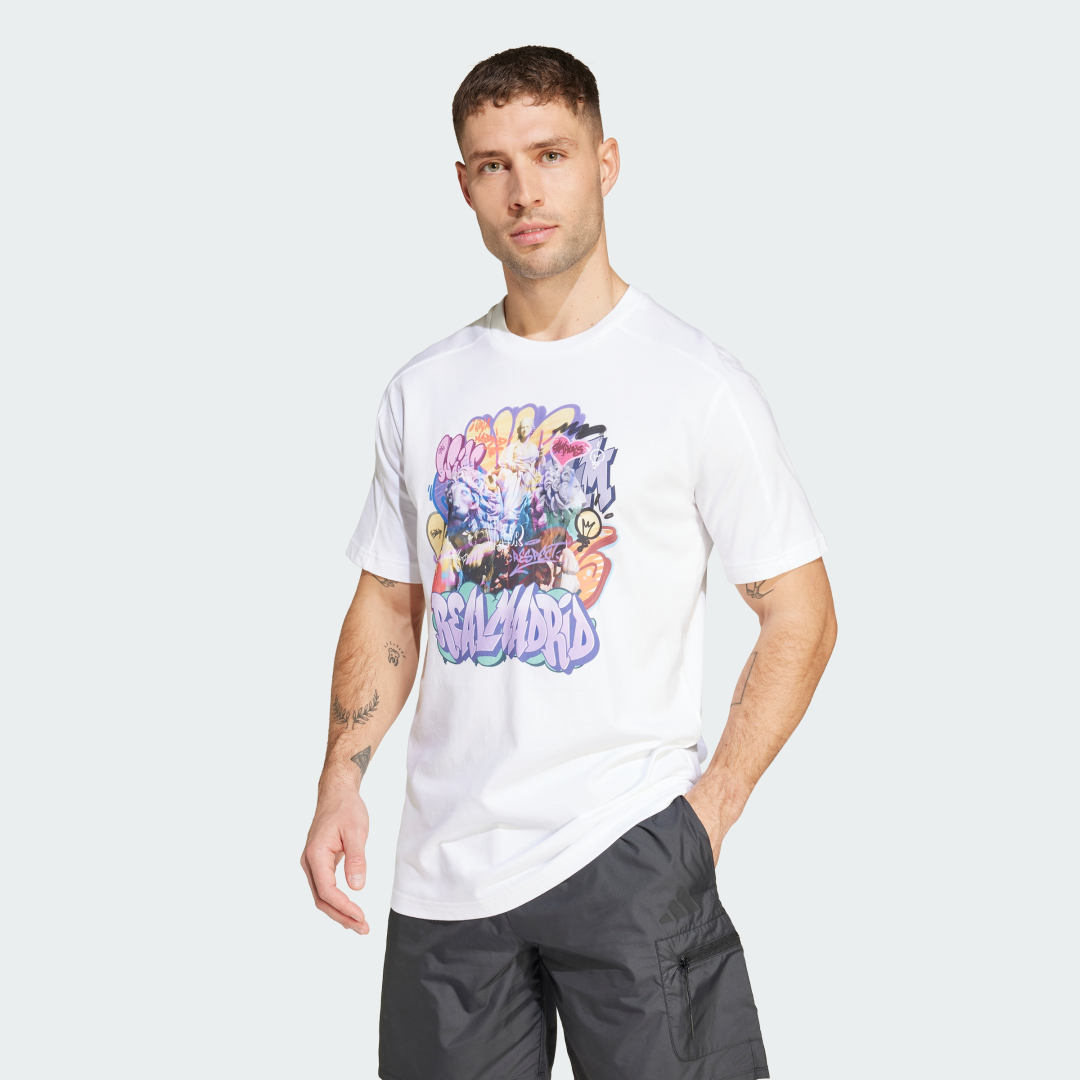 Тениска adidas Performance Real Madrid Graphic T-Shirt Бяло | JG3582, 0