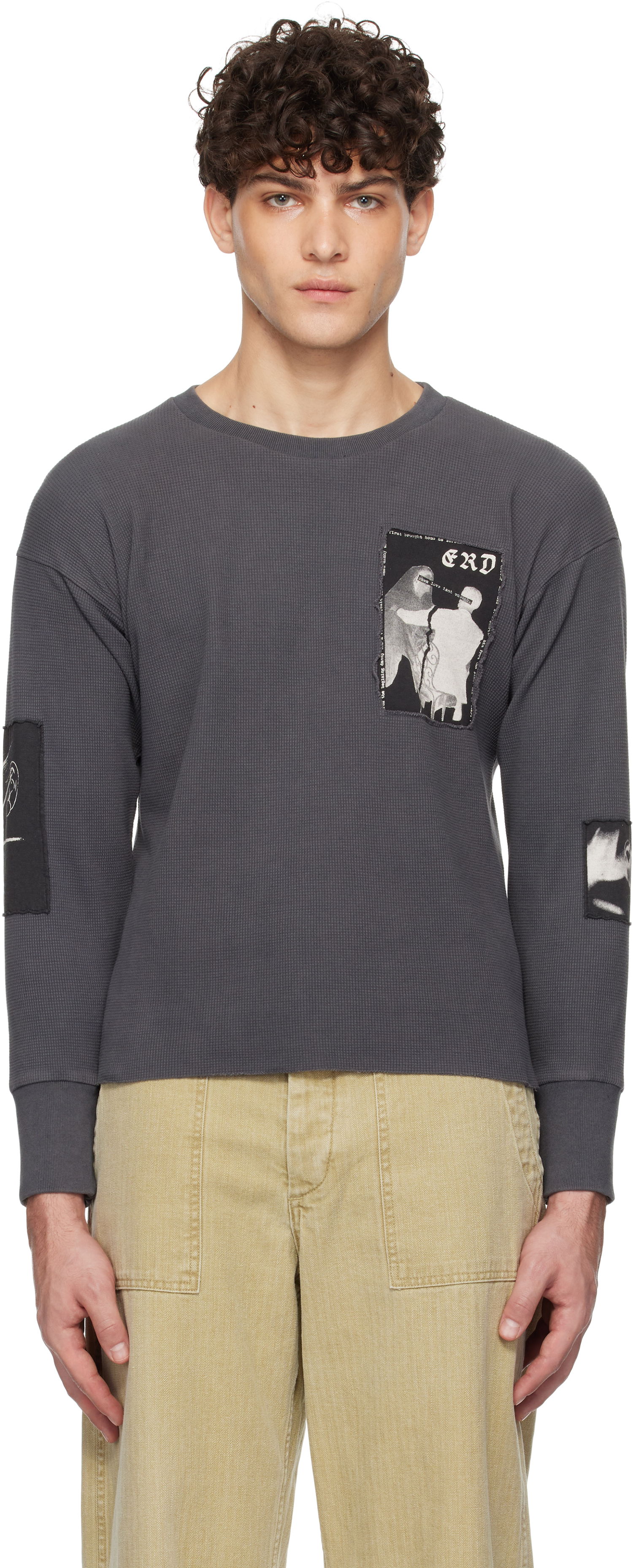 Тениска Enfants Riches Déprimés Assemblage LS Graphic Print Thermal Long Sleeve Shirt Сиво | 010-807, 0