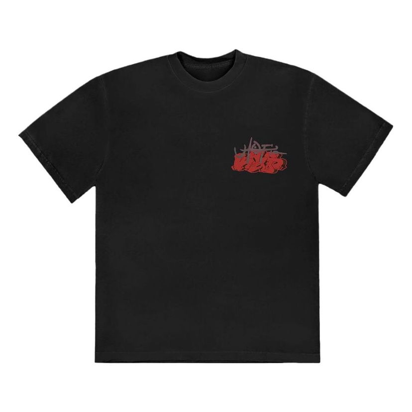 Тениска Cactus Jack by Travis Scott Travis Scott x KAWS Utopia II Tee Черно | TSUT-SS02