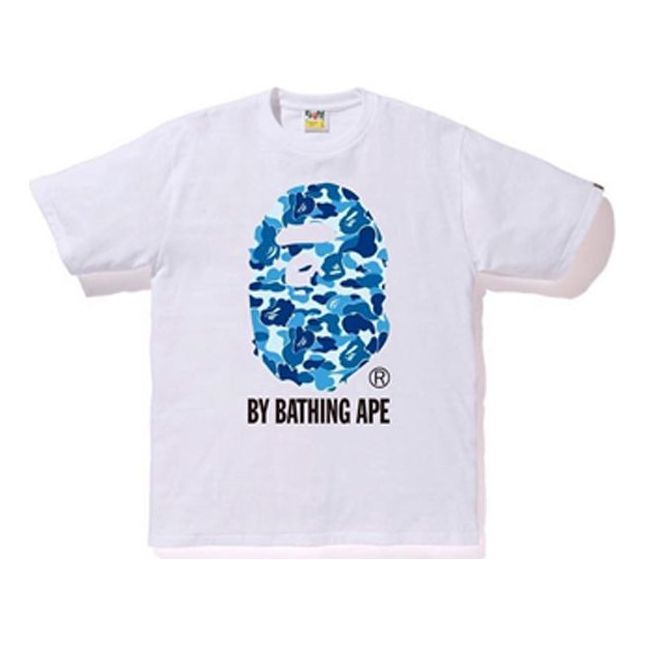 Тениска BAPE A Bathing Ape Camouflage Ape Head Logo Tee Бяло | BAPE19SS-004